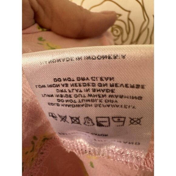 Faithfull the Brand Dress Size 6 Medium Pink Daisy Floral Puff Sleeve  Midi 036 - Picture 8 of 8